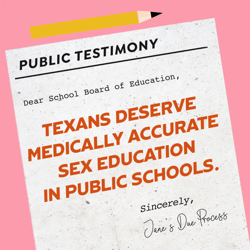 Join Us For Our Sex Education Advocacy Workshop Janes Due Process Blog 6949