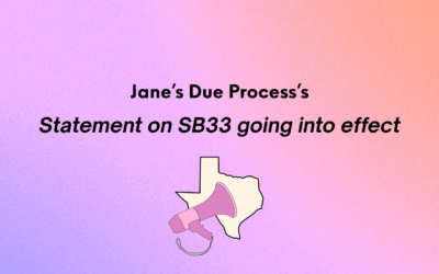 Statement on SB 33 going into effect in Texas